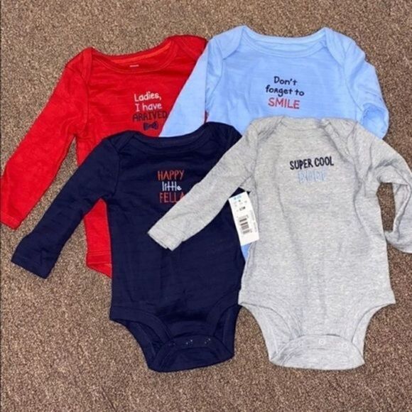 Baby Assorted long Sleeve onesies​​ - Picture 1 of 10